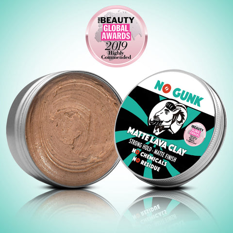 NO GUNK Natural Hair Styling Clay Paste Matte Lava Clay Organic open
